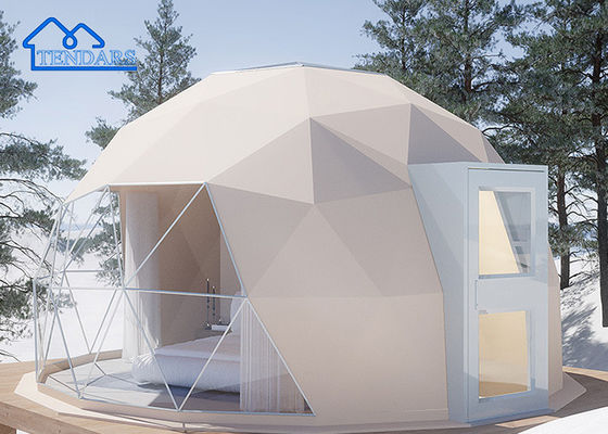 satın al Dört Sezon 8m Dia Glamping Otel Çadırı Galvanizli Çelik Çerçeve Su geçirmez Kumaş Plaj Geri Dönüşleri için Çevrimiçi üretim
