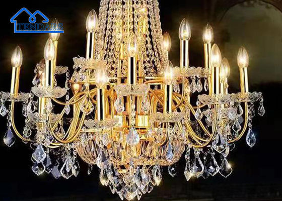 satın al Yaratıcı Parti Çadır Aksesuarları Tavan Atmosferi Lüks Kristal Çandelier Işıklı Dış Çadır online manufacture