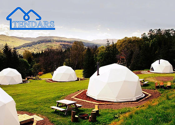 satın al Ateş geçirmez Su geçirmez Açık 5m çaplı Küçük yuvarlak PVC Kapı Etkinlik Kubbe Glamping Otel Çadırı Satılık online manufacture