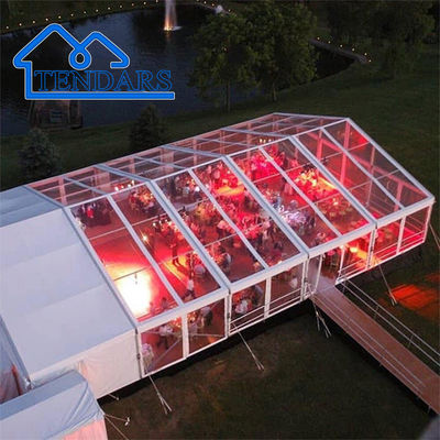 satın al Luxury Clear Span Parti Marquee Çadırları PVC Düğün Etkinliği Şeffaf Çadır Doğum Günü Çatı online manufacture