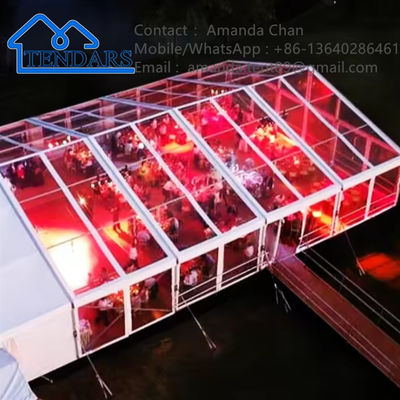 satın al Dışarıya özel olarak tasarlanmış modern su geçirmez alüminyum çerçeve beyaz PVC düğün partisi etkinliği için çadır online manufacture