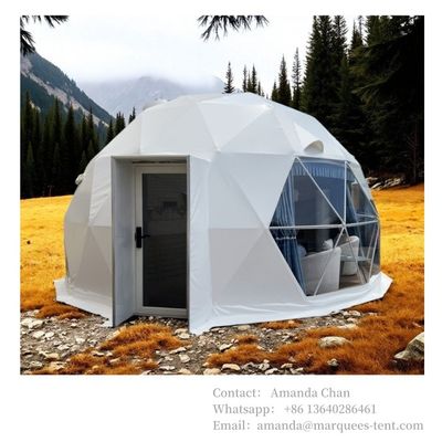 satın al 20 metrekarelik Su geçirmez Yangına dayanıklı Rüzgara dayanıklı Safari Glamping Çadırı Lüks Resort Igloo Dome Otel Çadırı Çevrimiçi üretim