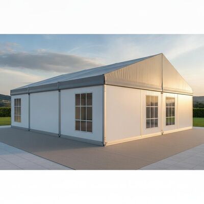 satın al Modüler 8x15m Katı Duvar Alüminyum Parti Marquee Çadır Sandviç Paneli yalıtımlı Avrupa Ticari Etkinlik Yapısı Çevrimiçi üretim