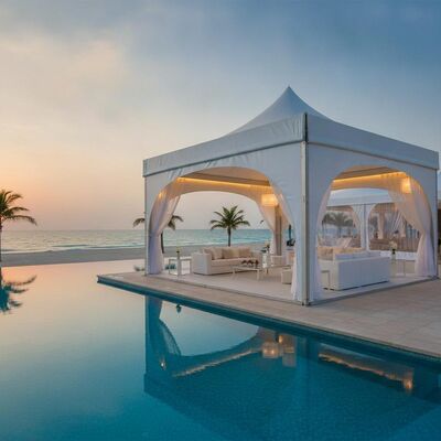 satın al Lüks Beach Resort Havuz Yanı Etkinlik Partisi Merkezi Çadır Birleşmiş Arap Emirlikleri Kıyı Meydanları için Korozyona Karşı UV Koruması Çevrimiçi üretim