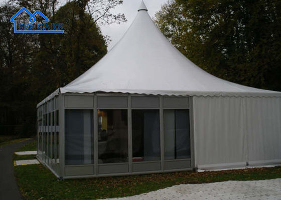 Açık Hava Etkinliği İçin Özelleştirilmiş Cam Pinnacle Marquee Çadır Cam Duvar Pagoda Çadırı