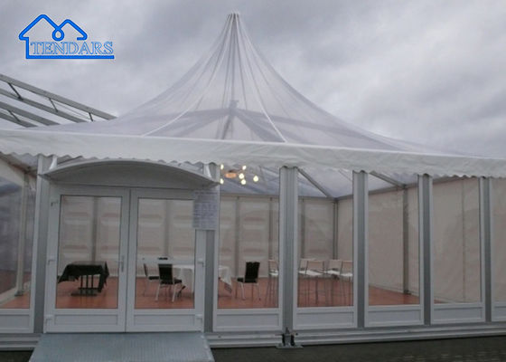 Yangına dayanıklı Katlanabilir Pop Up Çadır Gösterim Partisi Düğün Etkinliği Alüminyum Pagoda Marquee Çadırları Özel Baskı Logo