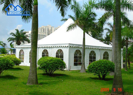5x5 Alüminyum Alaşım Yapısı Dış Açık Beyaz Pvc Çatı Marquee UV Dirençli Pagoda Çadırı