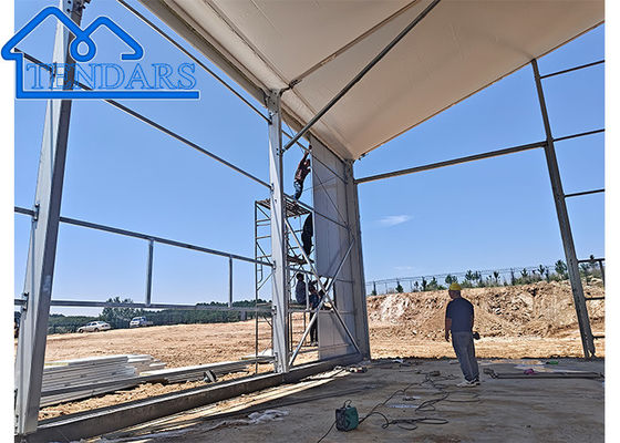 Ateş geçirmez Pvc Alüminyum Ağır Görevli Marquee Çadır Kar yükü 75kg/sqm Su geçirmez Marquee