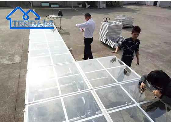 4x4ft ve 4x8ft Platform Konseri Akrilik Şeffaflık Alüminyum Alaşım 6082-T6 Çubuklu Sahne