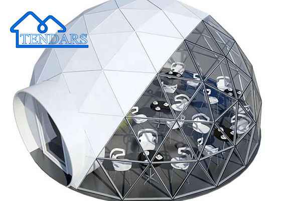 Ateş geçirmez Glamping Otel Geodezik Kubbe Çadır Camping House Resort için