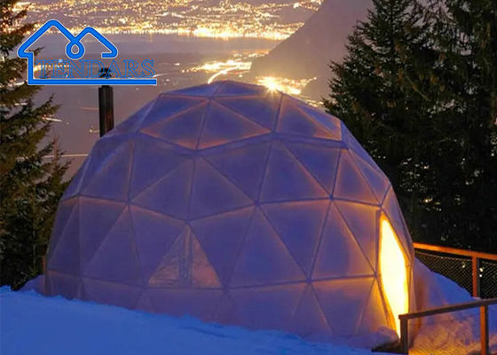 Dört Mevsimli Özel Su geçirmez Açık Açık Glamping Otel 2-3 Kişi İçin Yaşayış Kubbe Çadırı