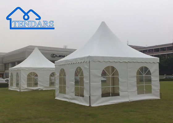 Güçlendirilmiş Alüminyum Çerçeve 5x8 m Alüminyum Pagoda Çadırı Yangın Geciktirici Gölgelik Pagoda Zirvesi Bahçe Toplantıları için