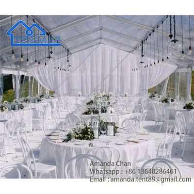 Ağır Güçlü Çim Partisi Marquee Çadırları Galvanizli Çerçeve PVC Kumaş Bağlı Sığınak Çatı Yapısı