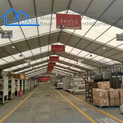 Yüksek Kalite Fabrika Fiyatı Büyük Alüminyum Çerçeve Beyaz PVC Endüstriyel Depo Çadırları