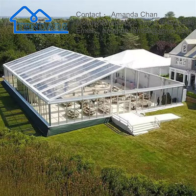 Tüm Hava Kokteyl Partisi Marquee Çadırları Galvanizli Çerçeve PVC Kumaş Koruma Kanopisi Yapısı