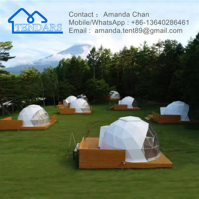 Glamping Lüks Açık Hava PVC Kubbe Otel Ev Kubbe Çadır Yarım Kubbe Çadır Aktivite için