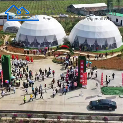 Tatil Modüler Yapılandırılmış Ticari Kubbe Çadırı Otel Büyük Açık Açık Şeffaf Çadır Satılık