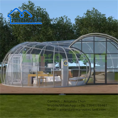 Lüks PVDF Glamping Salyangoz Şekilli Otel Çadırı Banyo ile