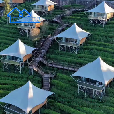 Tensile Membran Yapısı Poligon Otel Çadırı Otel için özel otel çadırları