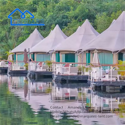 Pvdf Safari Camp Hotel Çadır Su geçirmez Yangına dayanıklı çadır Glamping Resort için