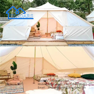 Özel Canvas şişme dağ çadırı Dışarıda kamp yapmak için otel çadırı