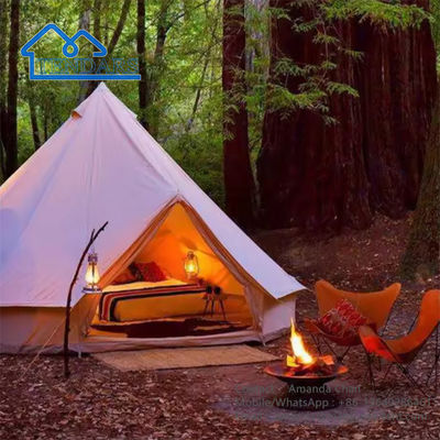 Lüks Büyük Açık Hava Aile Kampı Tuval Çan Çadırı Teepee Yurt Glamping Çadırı