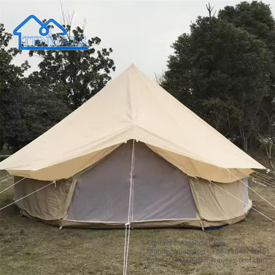 Açık Hava Kamp Çadırı Su geçirmez Pamuk Tuval Çadırı Glamping Lüks Çan Çadırı