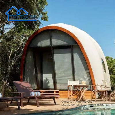 PVDF Cover Resort Shell Glamping Çadırları Kamp Çadırı Dışarıda