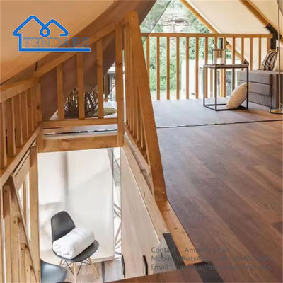 Fabrika Açık Glamping Safari Çadırları Tuvalet ile Canvas Glamping ev için