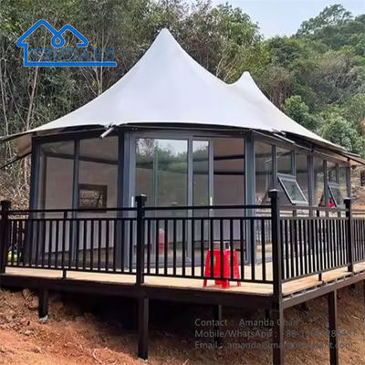 Lüks Açık Hava Su geçirmez Kamp Oteli Çadırı Resort için özel otel çadırları