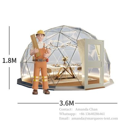 Beyaz veya Özel Renk 6x6m Özel Yapılmış Otel Lüks Resort Çadırları Glamping için