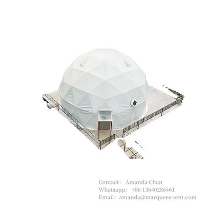 Su geçirmez, PVC Lüks Pvc Açık Dome Çadırlar Otel Kış Kar Kampı 6m Diametralı Yeşil Ev Çadırı