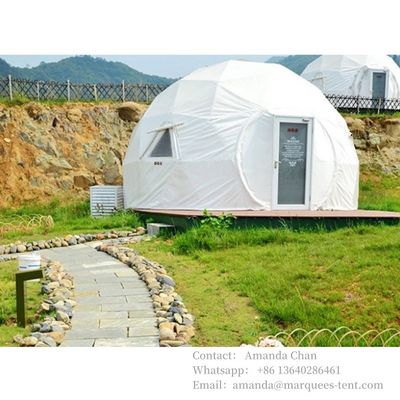 Şeffaf Özelleştirilmiş Jeodezik Bağlantılar Mini Glamping Otel Kupom Çadırı Banyo ile