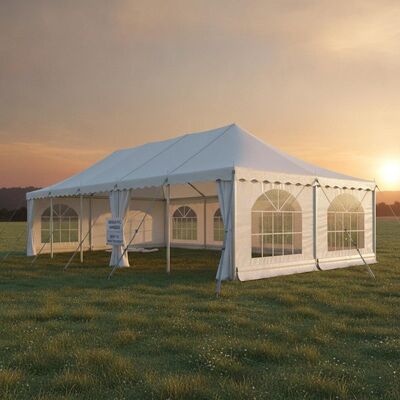 Ağır Güçlü 850 gram UV stabilize PVC Marquee Çadırı 6061-T6 Alüminyum Alaşım Çerçeve ve 90 km/s rüzgar direnci