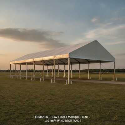 900gm PVC Laminated Polyester Kapaklı Kalıcı Ağır Görevli Marquee Çadırı ve 110 km/saat Rüzgar Direnci için Sıcak Dip Galvanize Çelik Q235 Anker Bolt Çerçeve