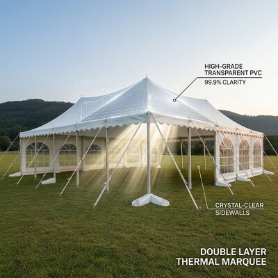 30x30m Şeffaf PVC Çatı M Serisi Açık Span Marquee Parti Çadır Açık Çatı Marquee Doğum Günü Partisi