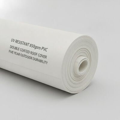 UV Dayanıklı 850gsm PVC Parti Marquee Çadır Kumaş Çift Kaplamalı Çatı Örtüsü Beş Yıl Açık Dayanıklılık Gölgelik