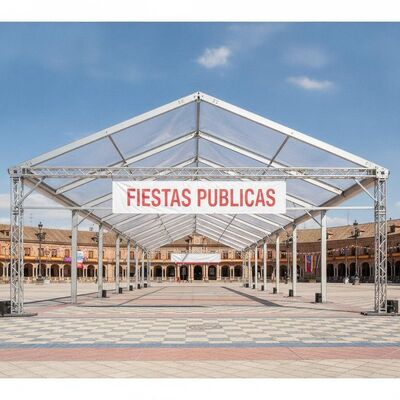 Clearspan Alüminyum Parti Marquee Çadırı İspanyol Festivalleri için Çift Çubuk Çerçeve Fiestas Halk Etkinlikleri