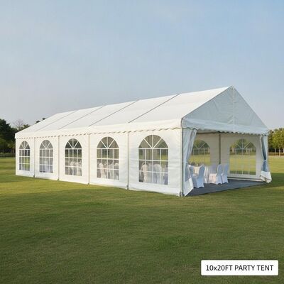 10x20FT Ağır Görevli PVC Parti Çadırı Alüminyum Alaşım Çerçeve Su geçirmez UV-Dayanıklı Dış Çatı