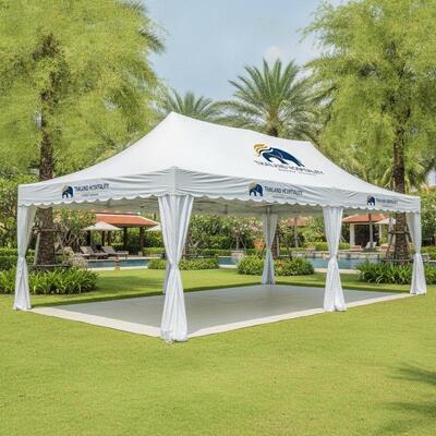 Custom Branded Party Marquee Çadır OEM Logo Yazdırma Tayland Misafirperverlik Etkinlik Kiralama Kanopı Tanıtım
