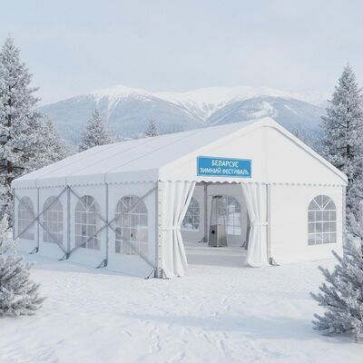 Belarus Kış Festivali için PVC Ağır Güçlü Parti Çadırı Katlanabilir Taşınabilir Gazebo Güçlendirilmiş Yan Duvarlar