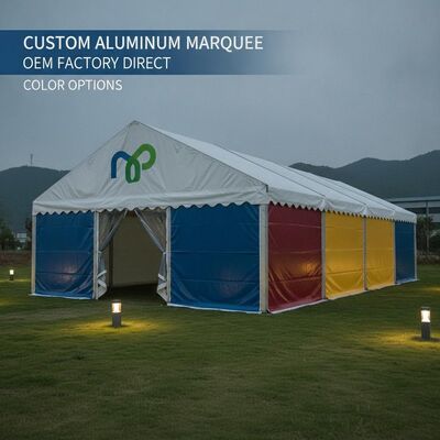Logo Baskılı Renk Seçenekli Özel Alüminyum Parti Marquee Çadırı OEM Fabrika Doğrudan